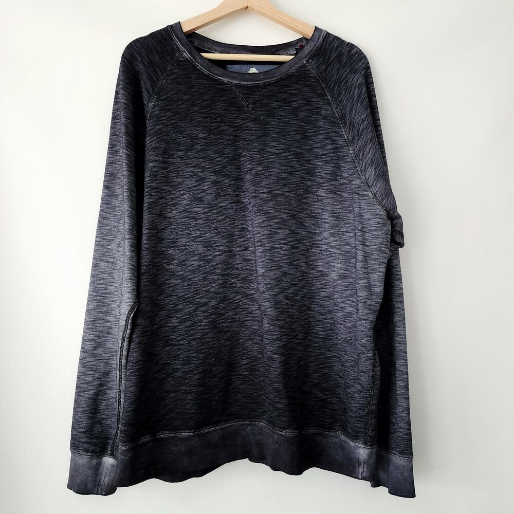 Tommy Bahama gray‎ ombre long sleeve pullover sweater shirt mens size XL